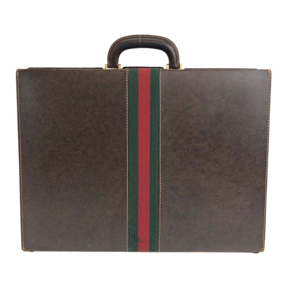 Gucci Vintage Leather Business Briefcase